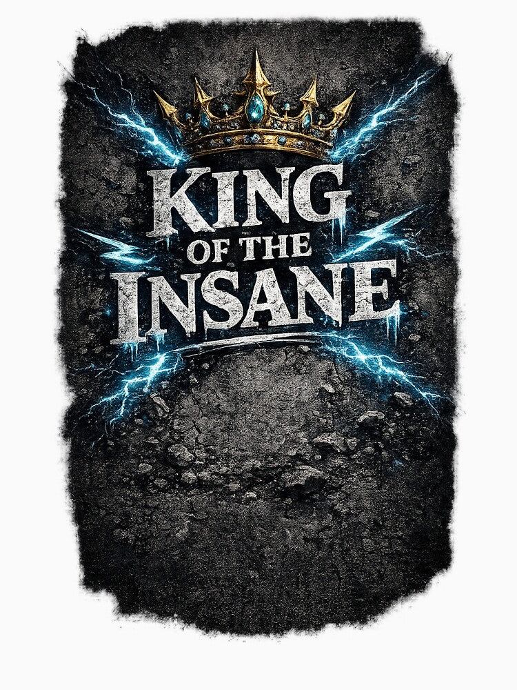King Of Insane Dark Streetwear Psycho Rebel Graphic by Sunny Flamingo Studio