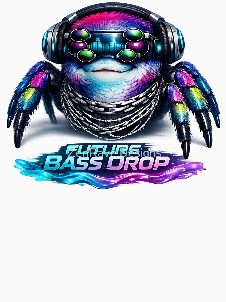Breakcore Matrix Cute Cyber Spider DJ Glitch by  ZenRave Designs