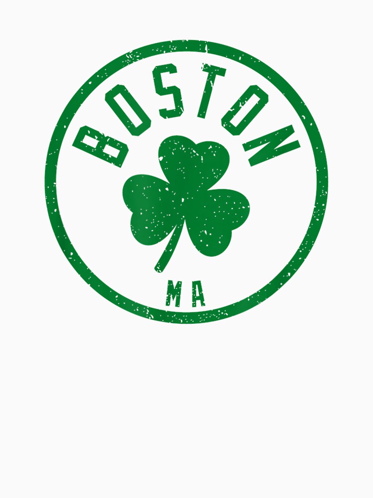 Boston Basketball Shamrock Massachusetts Vintage by deshaziorrobin