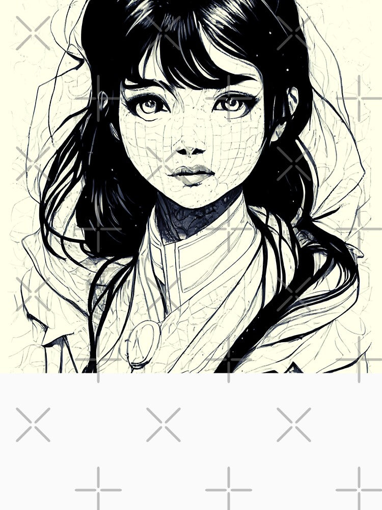 Anime girl coloring page by Mirochan80