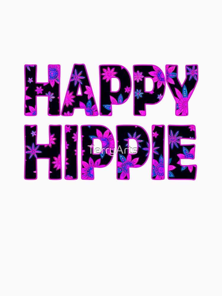 Flower Power Happy Hippie Words Free Spirit Hippie Vibes 1 of 4 by Beachy