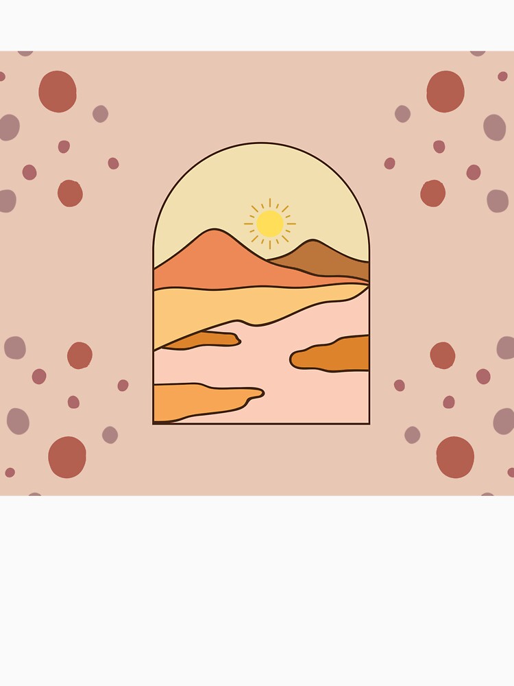 Boho Sunset Desert - Minimalist Warm Tones Landscape Art by Dshoppin