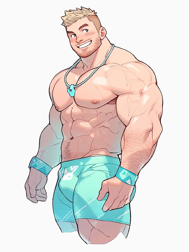 Cute Muscular Gay Guy Flexing by homorohomo