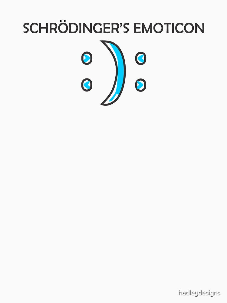 Emoticon Schrodingers Cat Quantum Physics gift for teacher by hadleydesigns