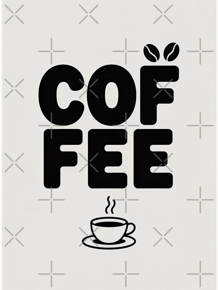 Coffee, minimalist text art by GiriaGallery