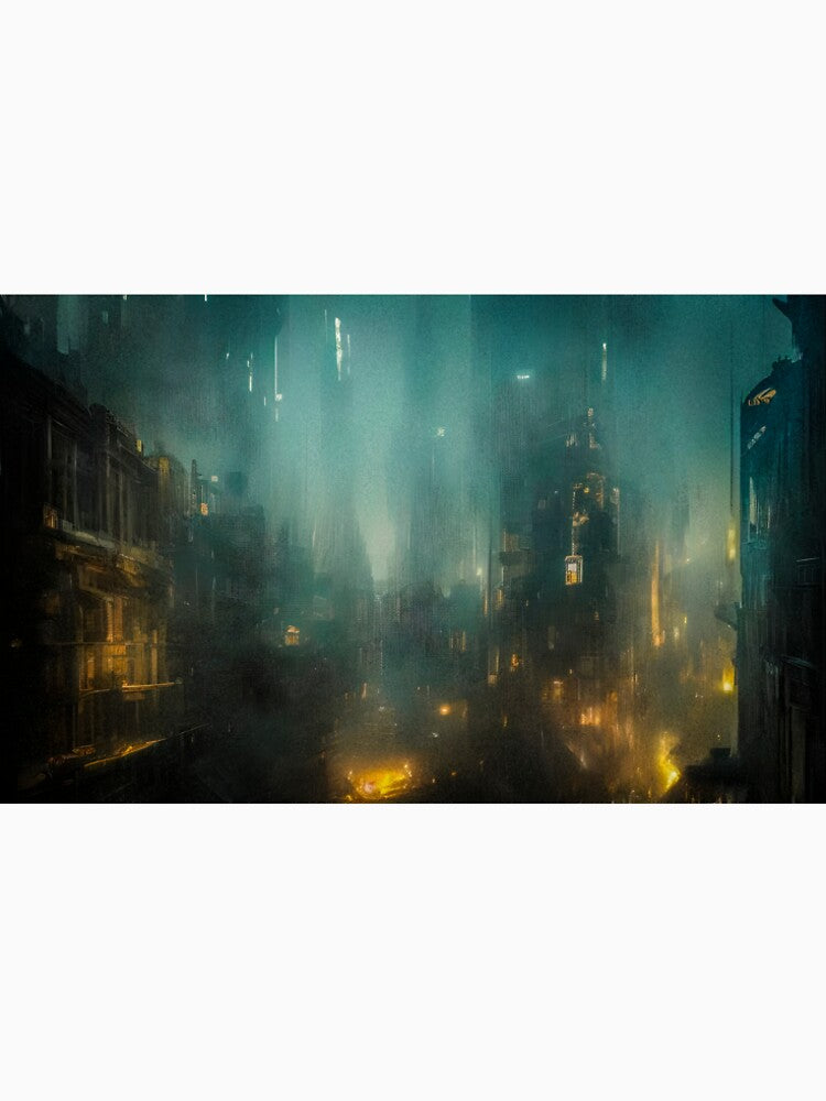 Deckar's City - A Sci-Fi Painting by Adrian I Barnett