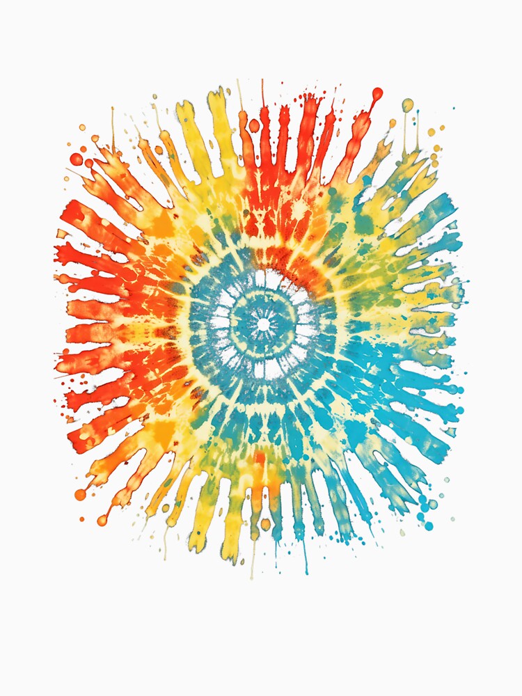Retro Tie Dye 60's 70's Hippie Aesthetic Graphic Art by MissRasheedHam