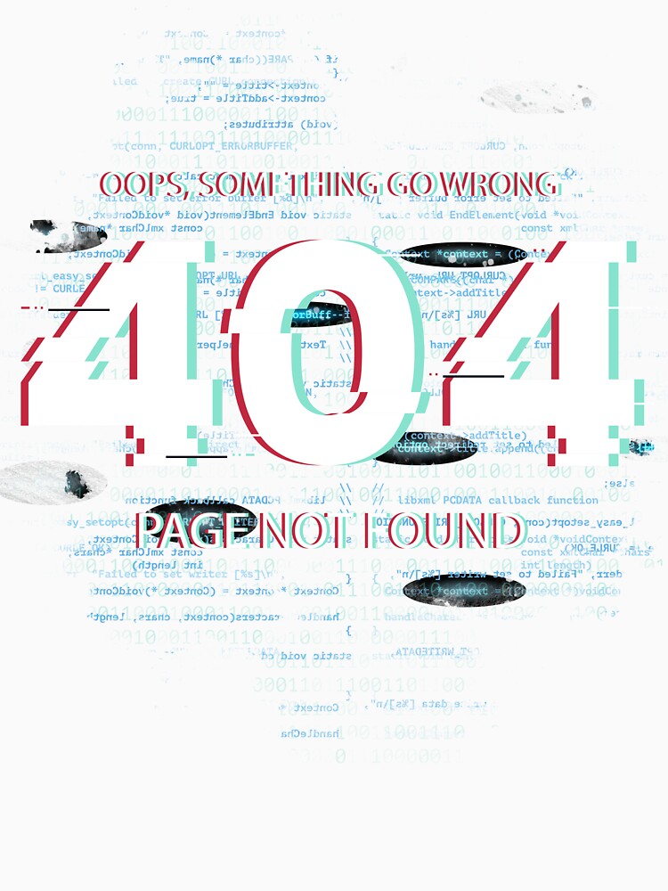 Glitch Error 404: Digital Void Message by JORY ART