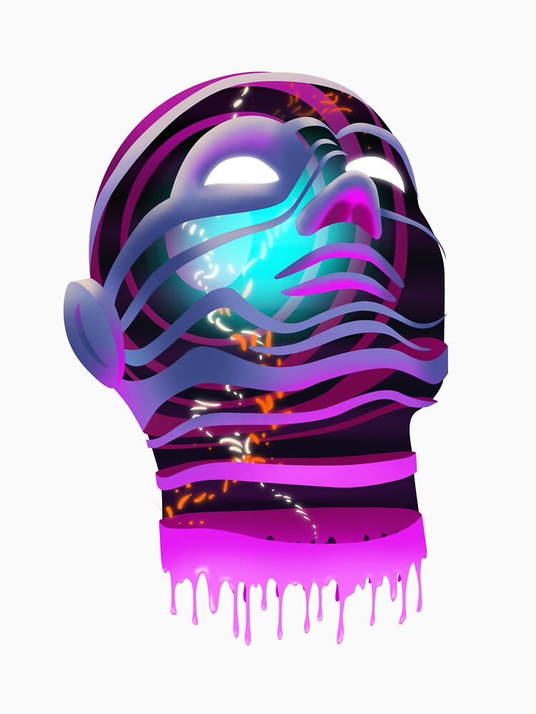 The Ghost is what defines us– Futuristic Neon Sci-fi Print by TwistyPrintz