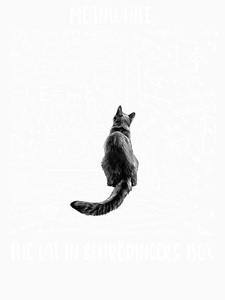 Schrödinger's Cat T-Shirt | Funny Physics Teacher Shirt | Science Nerd Gift | Witty Science Geek Shirt | Quantum Physics Scientists Tee by Spyshirt