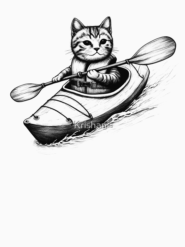 Cat Go Kayaking by Kimberley King Art  King Art