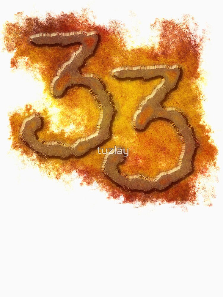 Number 33 in grunge style by tuzlay