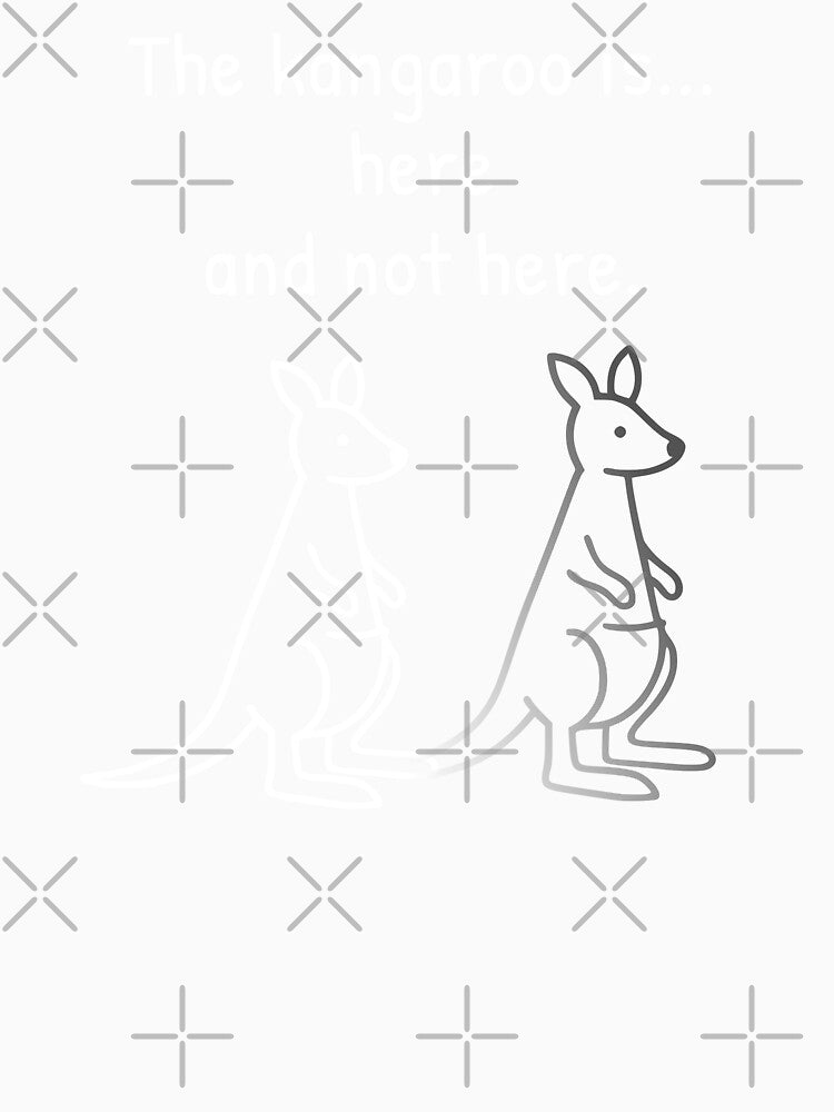 Quantum Kangaroo Superposition Physics Humor Minimal Design by AnnSign