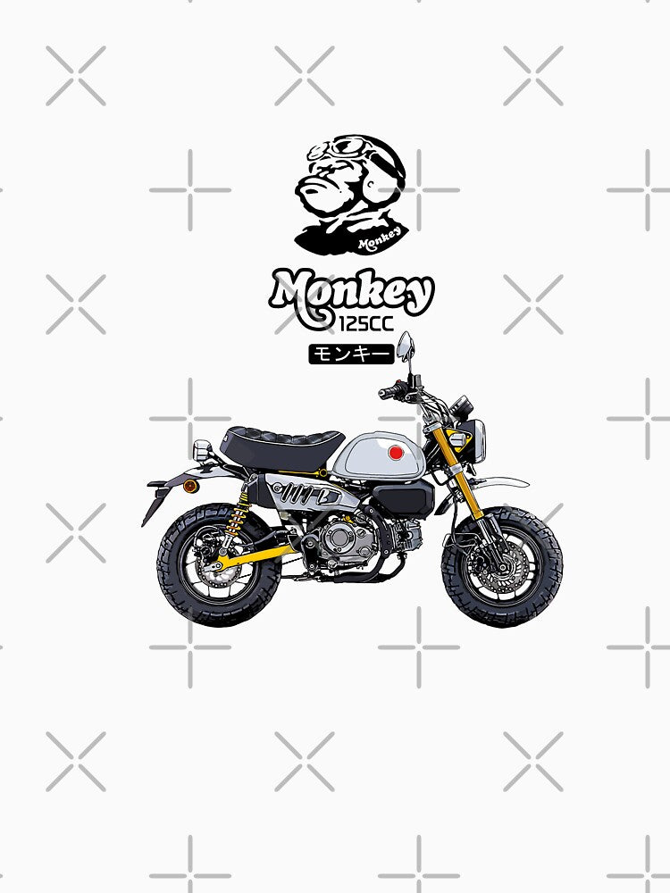 Motorcycle honda monkey art by sketchjuny