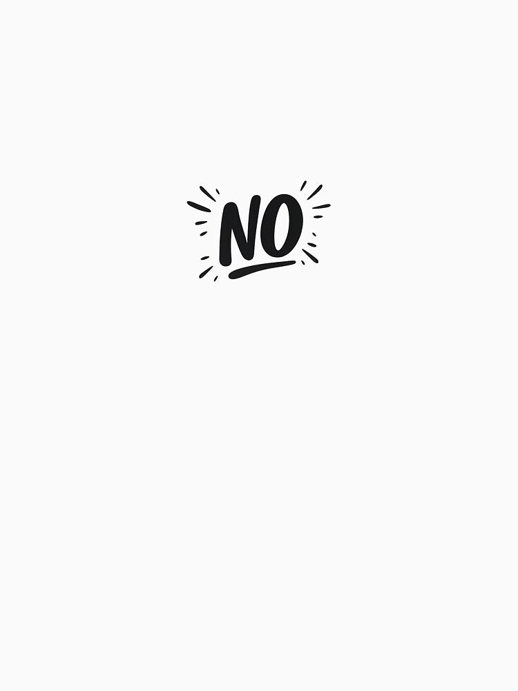 No – Minimal Black Text Design | Simple Boundary Statement by My Gluten Free Life UK