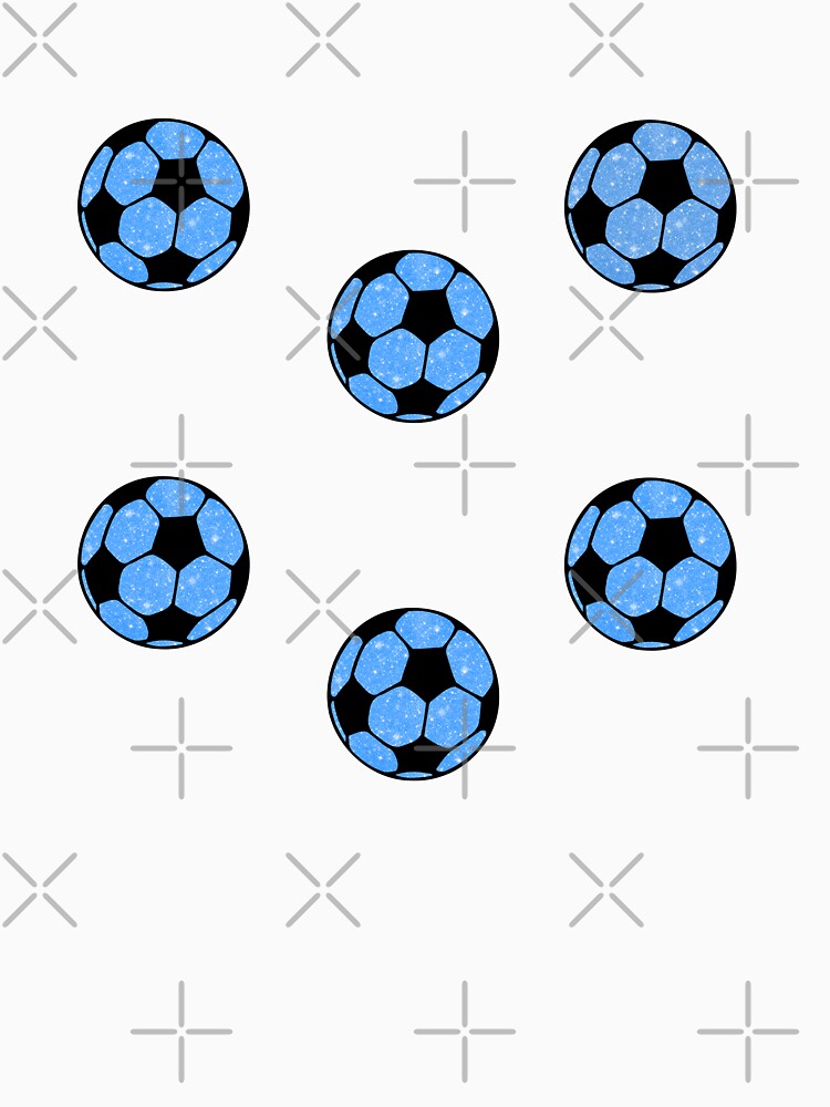 Blue Preppy Glitter Soccer Ball Set Pack by wonderxwander