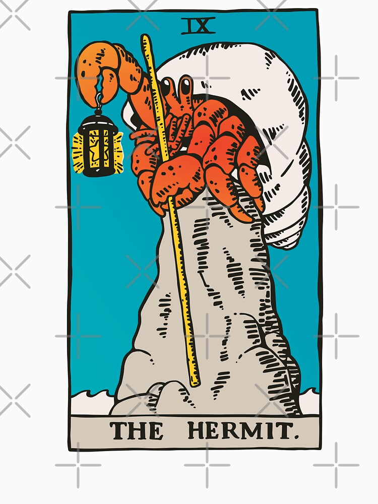 The Hermit Crab Tarot Card by obinsun