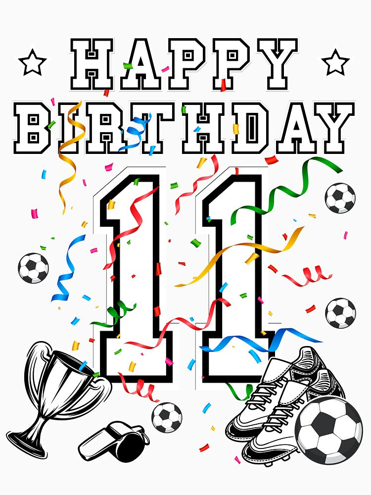 Soccer Birthday 11 Years Soccer jersey Soccer ball by Shirt-Designs