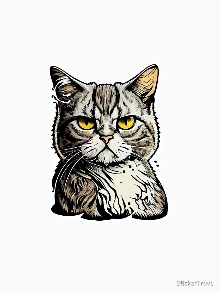 Judgemental cat by StickerTrove