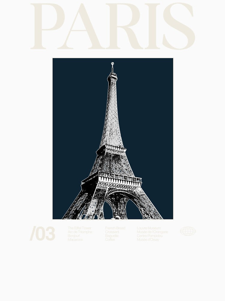 Paris Minimalist Aesthetic Dark Colour by moyjoystudio