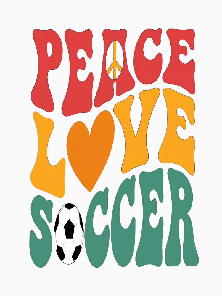 Peace Love Soccer Retro Design by laughingshirts