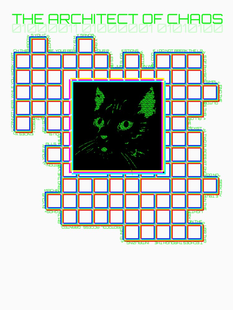Architect of Chaos Binary Matrix Cat by MadeTearfully