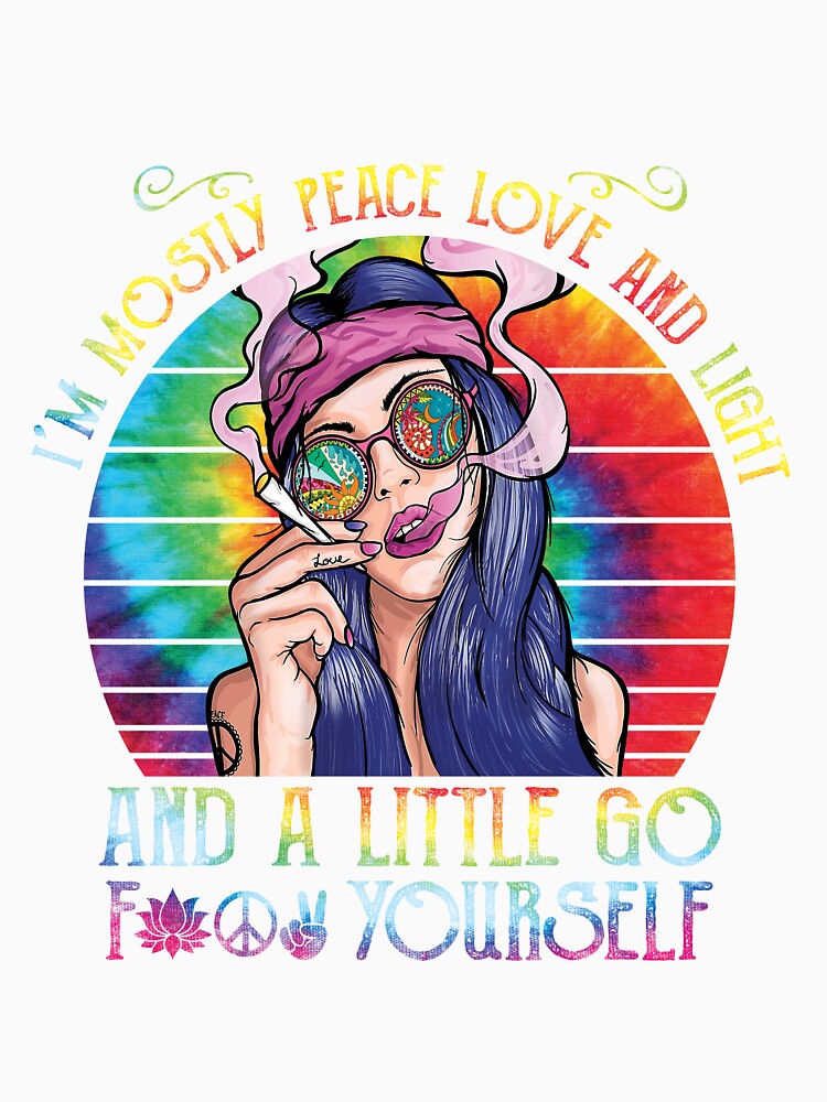 Hippie Girl Peace and Love by JamesGillitzer