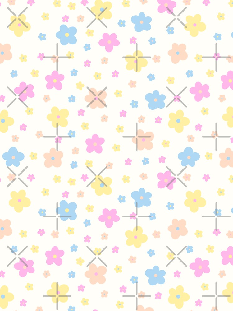 Y2K 2000S COCONUT GIRL AESTHETICS RETRO MINI MICRO TINY SMALL FLORAL FLOWERS PEACH WHITE PINK BABY BLUE YELLOW by blomastudios