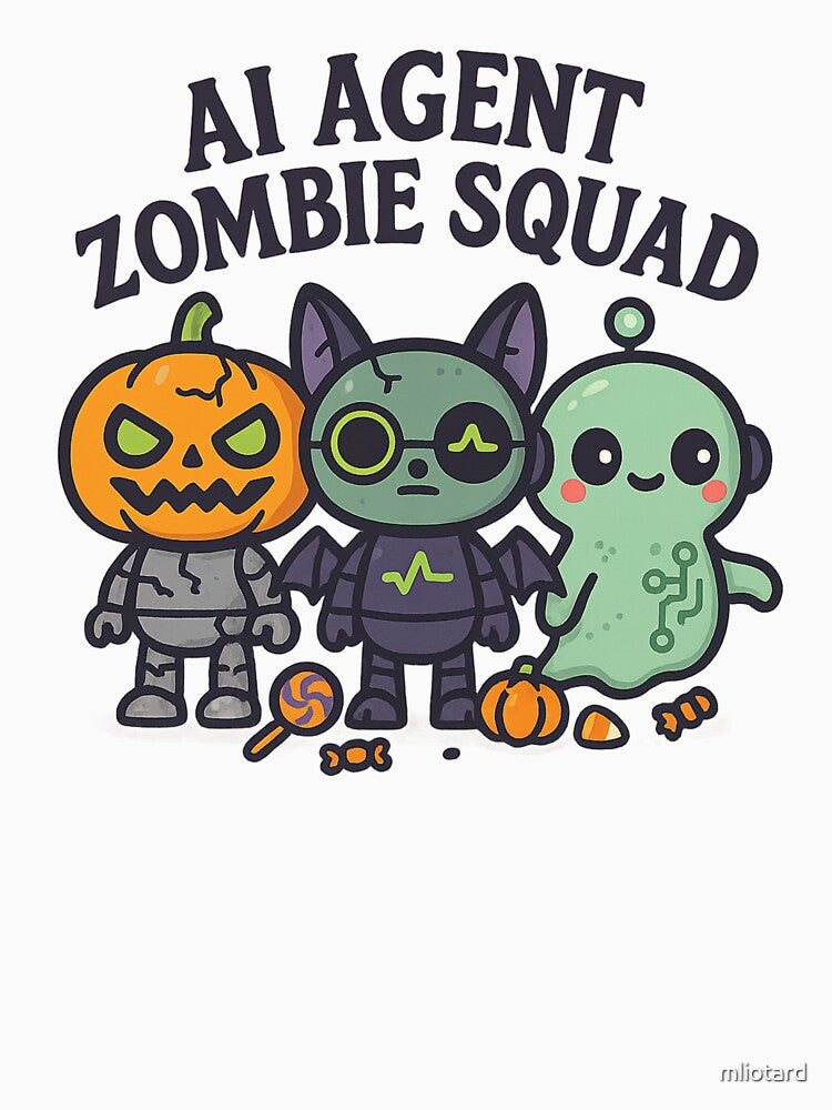 AI Agent Zombie Squad – Cute Tech Halloween Crew Design by mliotard