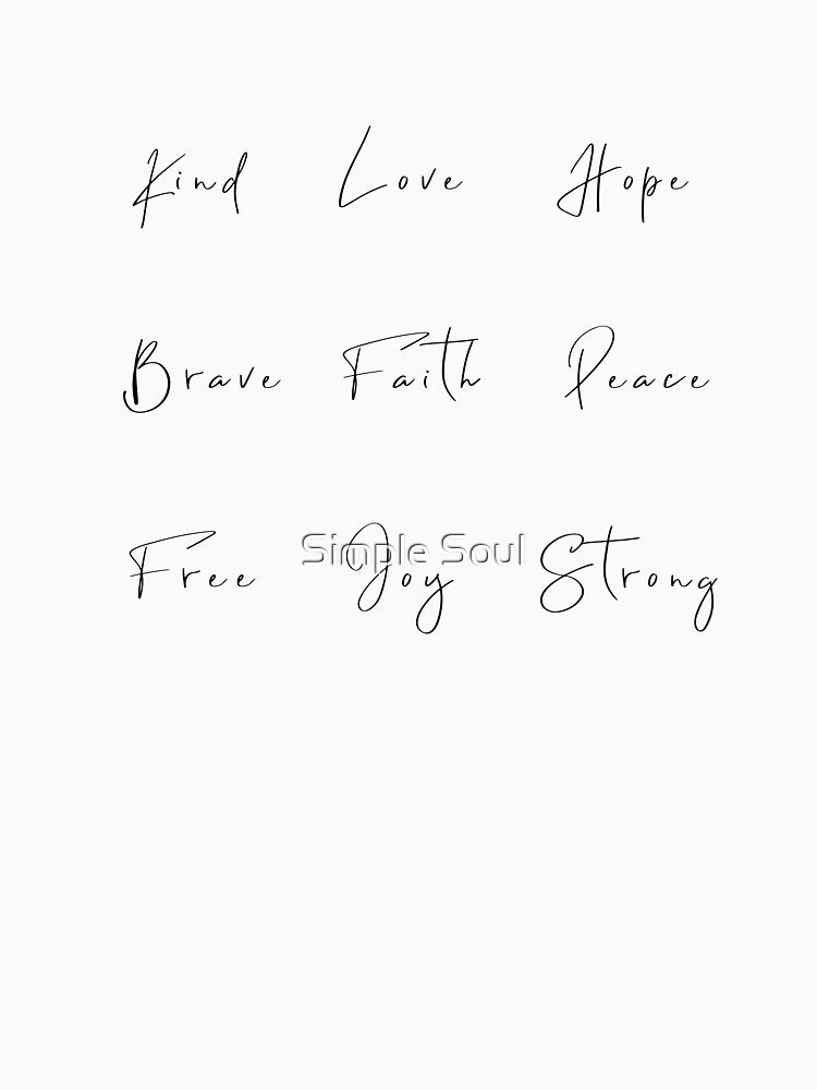 Positive Words Pack by Simple Soul