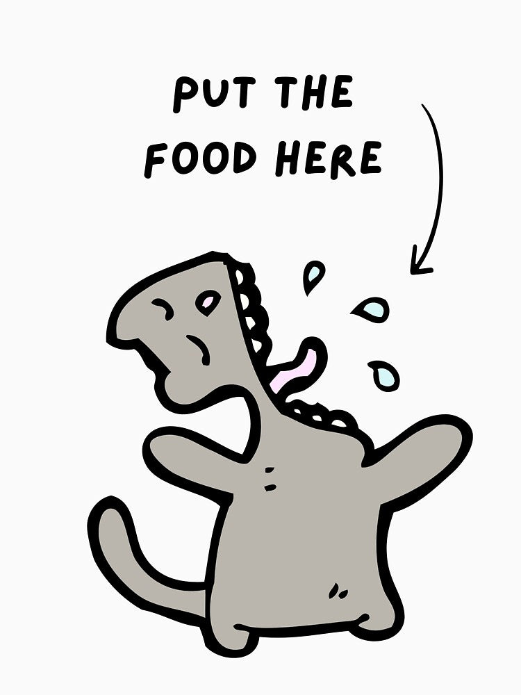 Put the food here - cat by Podwithlove