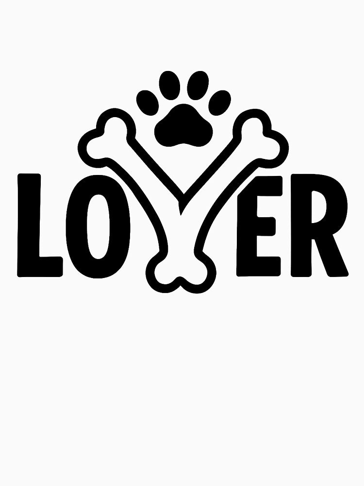 Dog Lover Bone Paw Typography Design by OwnYourMood