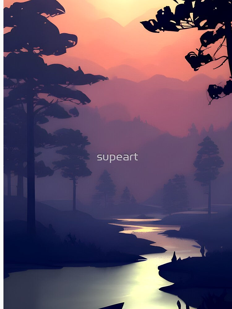Find the Perfect Minimalist Landscape River View Print for Your Personal Style and Preferences by supeart