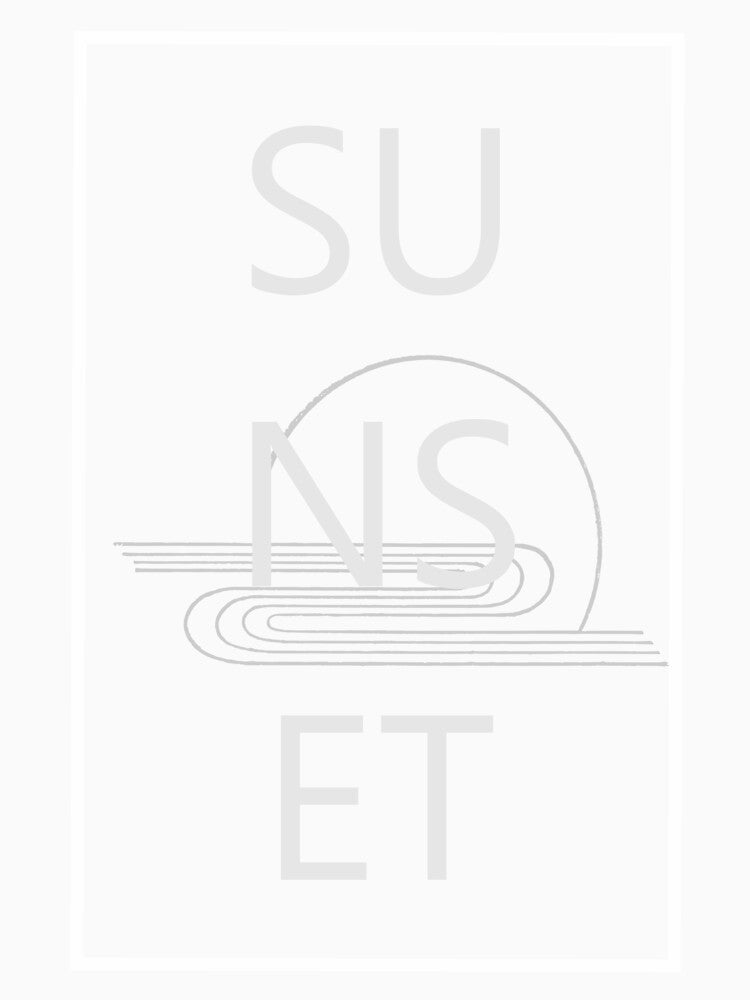 Minimalist Sunset Block Word Tshirt by LZenDesigns