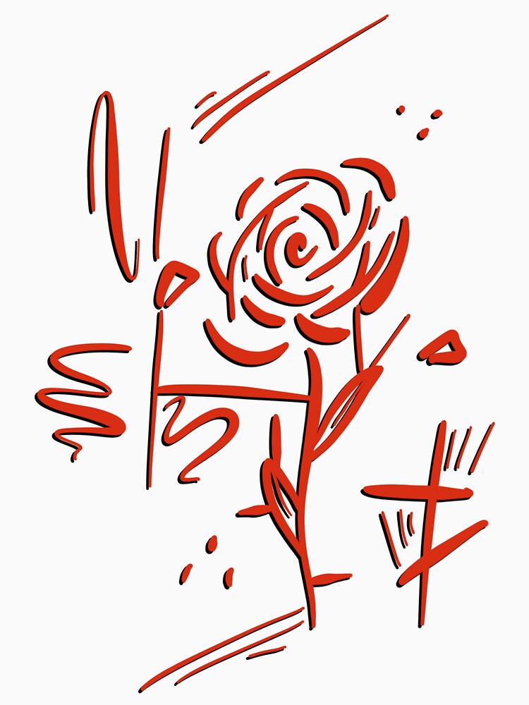 Abstract Grunge Rose Art by Cooper Lynn Designs