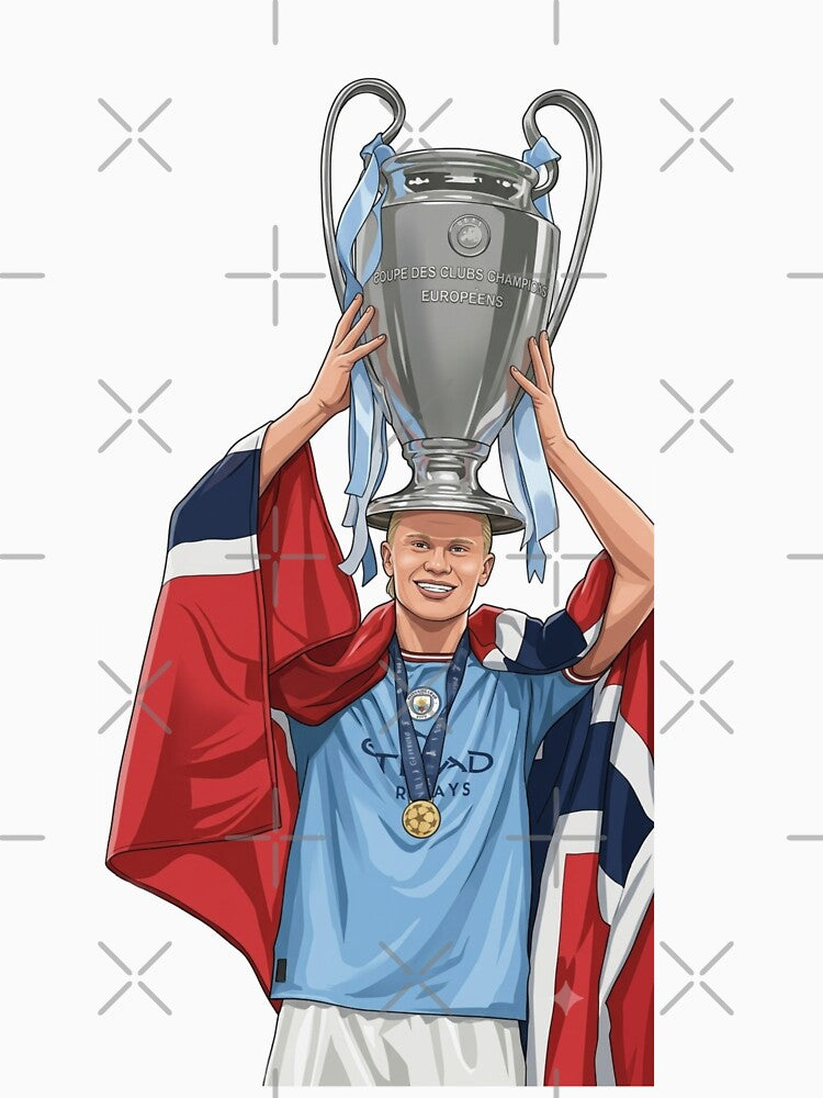 Erling Haaland Goal Machine – Norway Football Superstar Graphic by Mialunaa