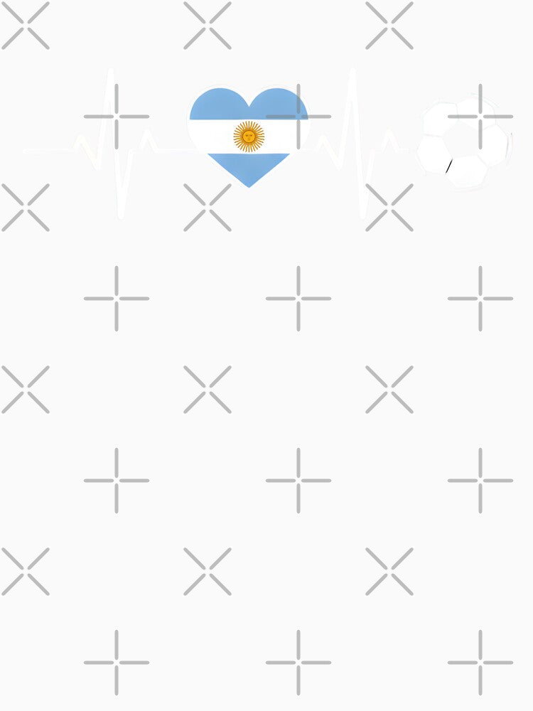 Argentina Football Heartbeat | Albiceleste Soccer Fan by dudelinart