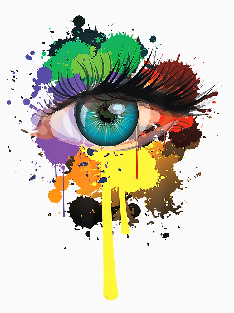 Rainbow Eye Shirt Cute Paint Splash LGBT Eye Gift by AntonetteSimo