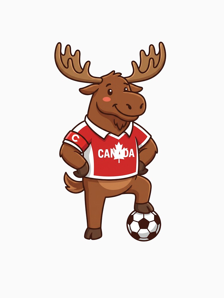 Canadian Moose Soccer Captain Cute Canada Football Fan by PictoVibe