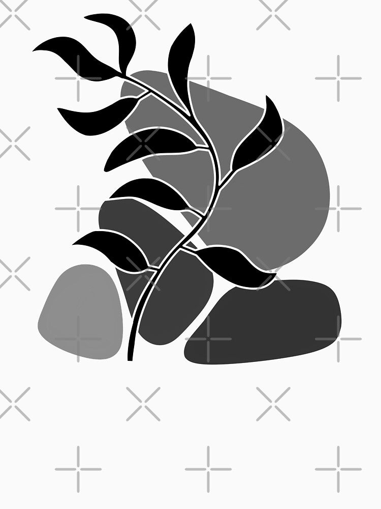 Whimsical Nature Black Boho by Sartoris Art
