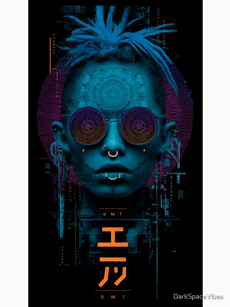 Cyberpunk Neon Oracle – Techno Vision by DarkSpaceVibes