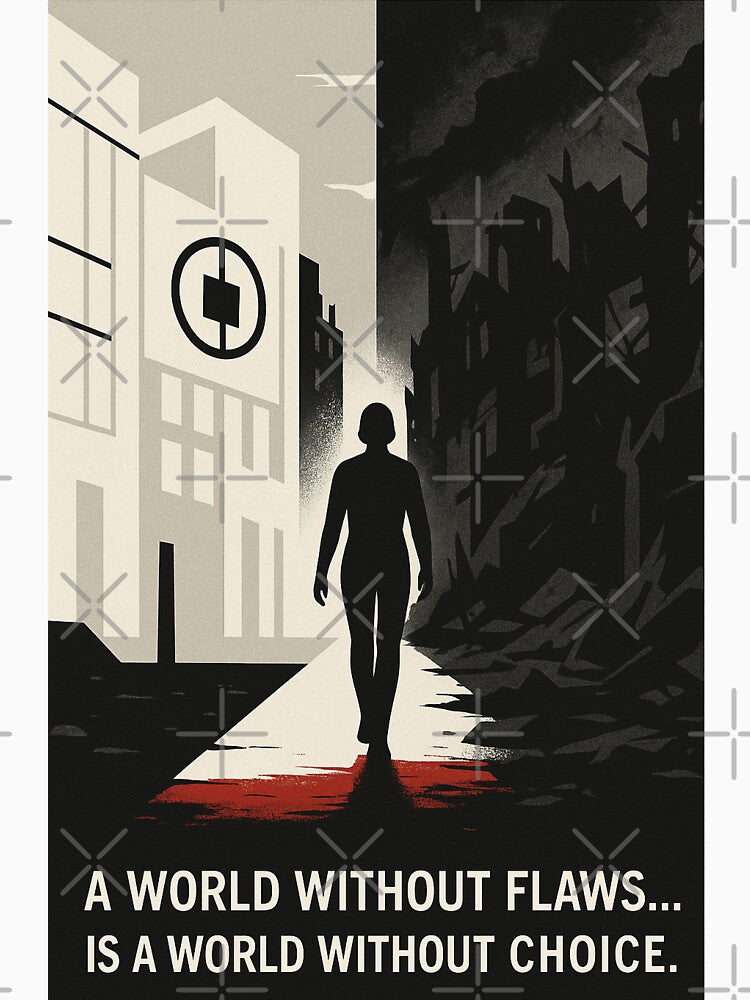 World Without Flaws Dystopian Quote Book Series Merch by Elizarfa