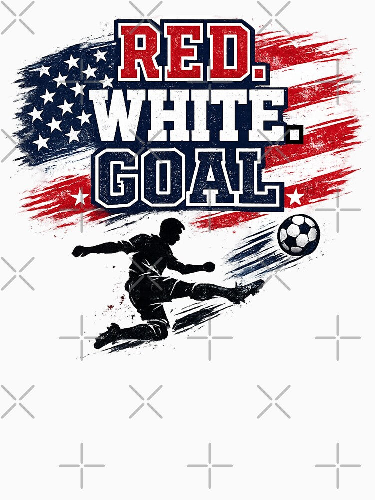 RED. WHITE. GOAL. Football Soccer World Cup USA 2026 by PerfectMatch