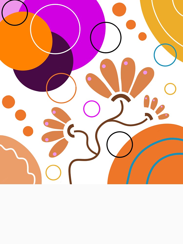 Orange Boho Minimalism Design by Sartoris Art