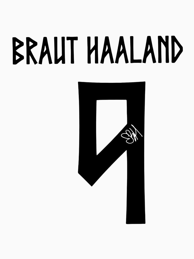 Erling Haaland Norway World Cup Signature black by delacerdaan