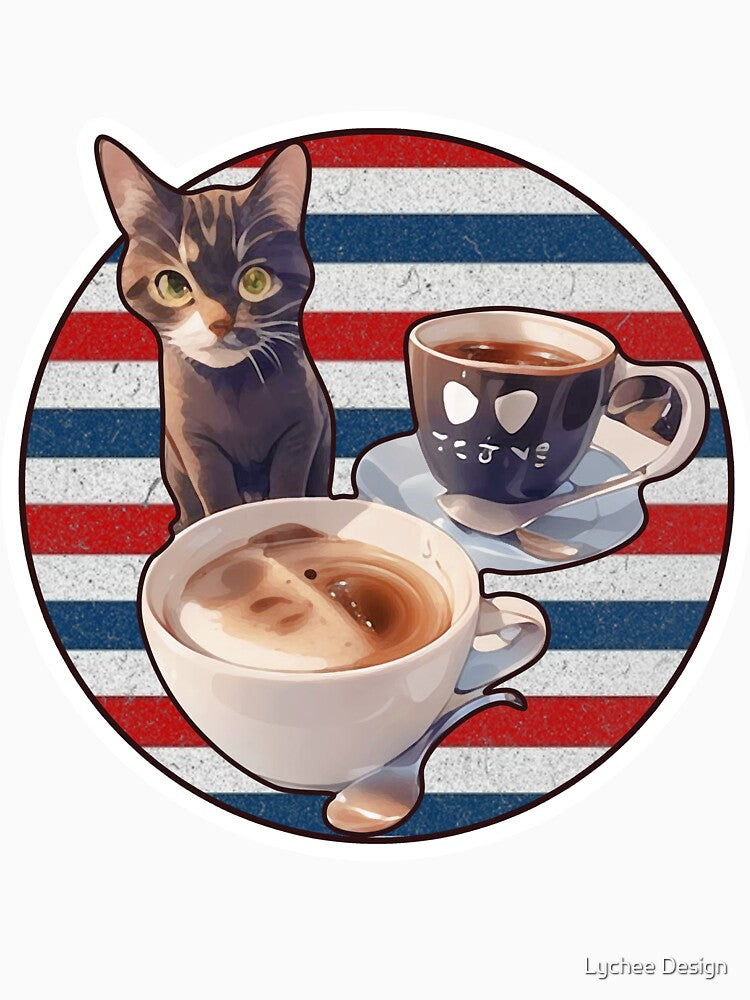 Cat Mother Coffee Lover,All I Need Is Coffee And My Yorkie by Lychee Design