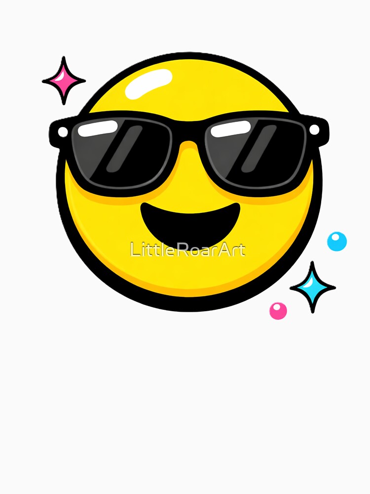 Happy Cool Smiley Y2K Aesthetic by LittleRoarArt