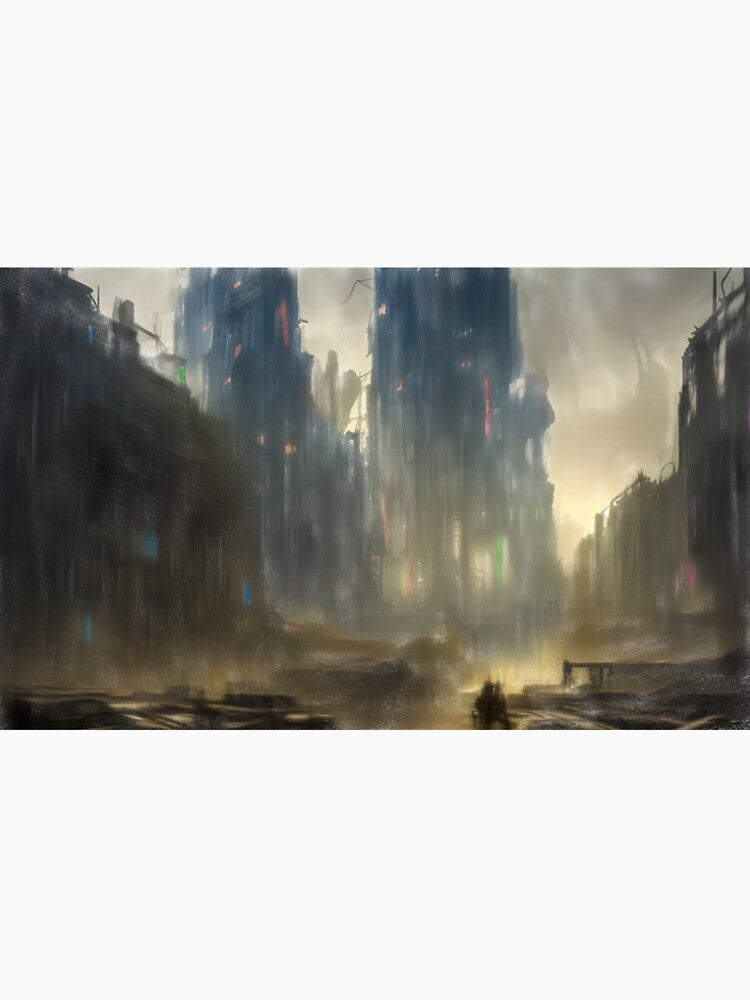Future Shock Abstract City Skyscrapers by Adrian I Barnett