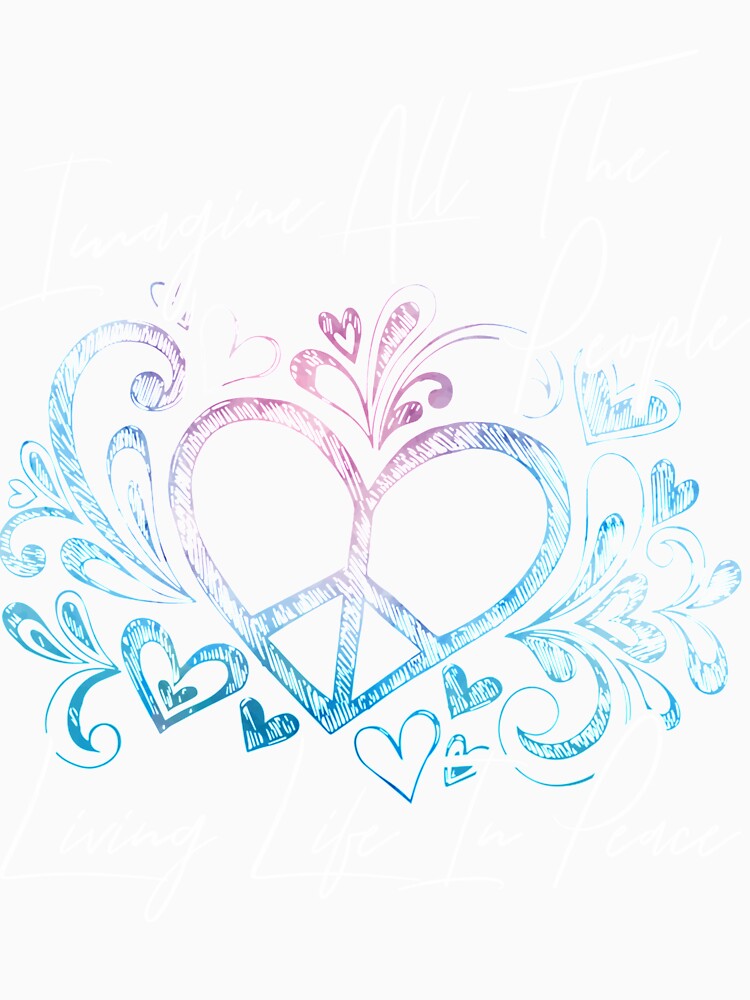 Imagine Hippie People Living Life in Peace and Love by MertieStark