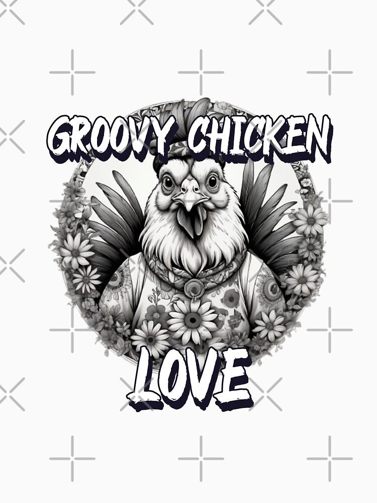 Hippie Chicken in pen and ink by EmeraldCauldren